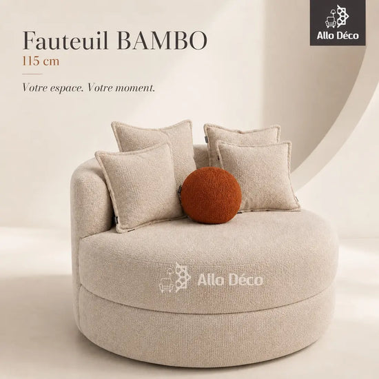 Fauteuil BAMBO 115 cm : le fauteuil cocooning qui invite à ralentir
