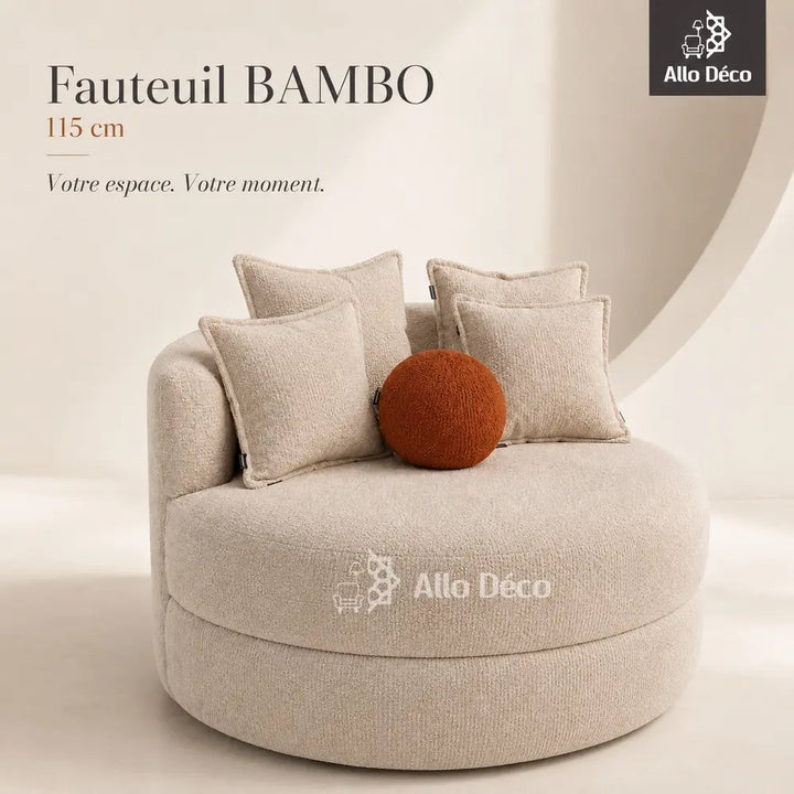 Fauteuil BAMBO 115 cm : le fauteuil cocooning qui invite à ralentir