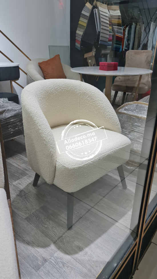 Fauteuil Mylo Bouclette  - Moderne allodeco