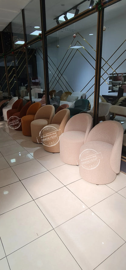 Chaise Fauteuil TOMA de luxe avec dossier Minimaliste pour Pour coiffeuse - salle d'attente - salon - évènement - loges Festival etc - accueil...