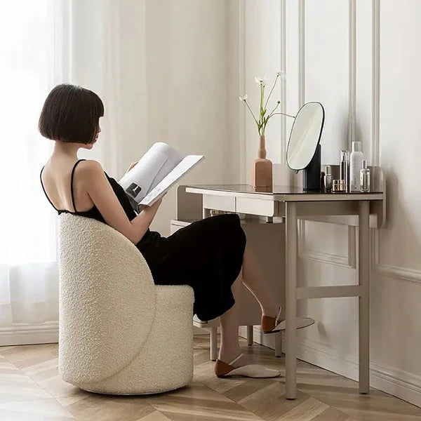 Chaise Fauteuil TOMA de luxe avec dossier Minimaliste pour Pour coiffeuse - salle d'attente - salon - évènement - loges Festival etc - accueil...