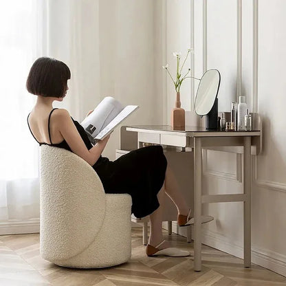 Chaise Fauteuil TOMA de luxe avec dossier Minimaliste pour Pour coiffeuse - salle d'attente - salon - évènement - loges Festival etc - accueil...