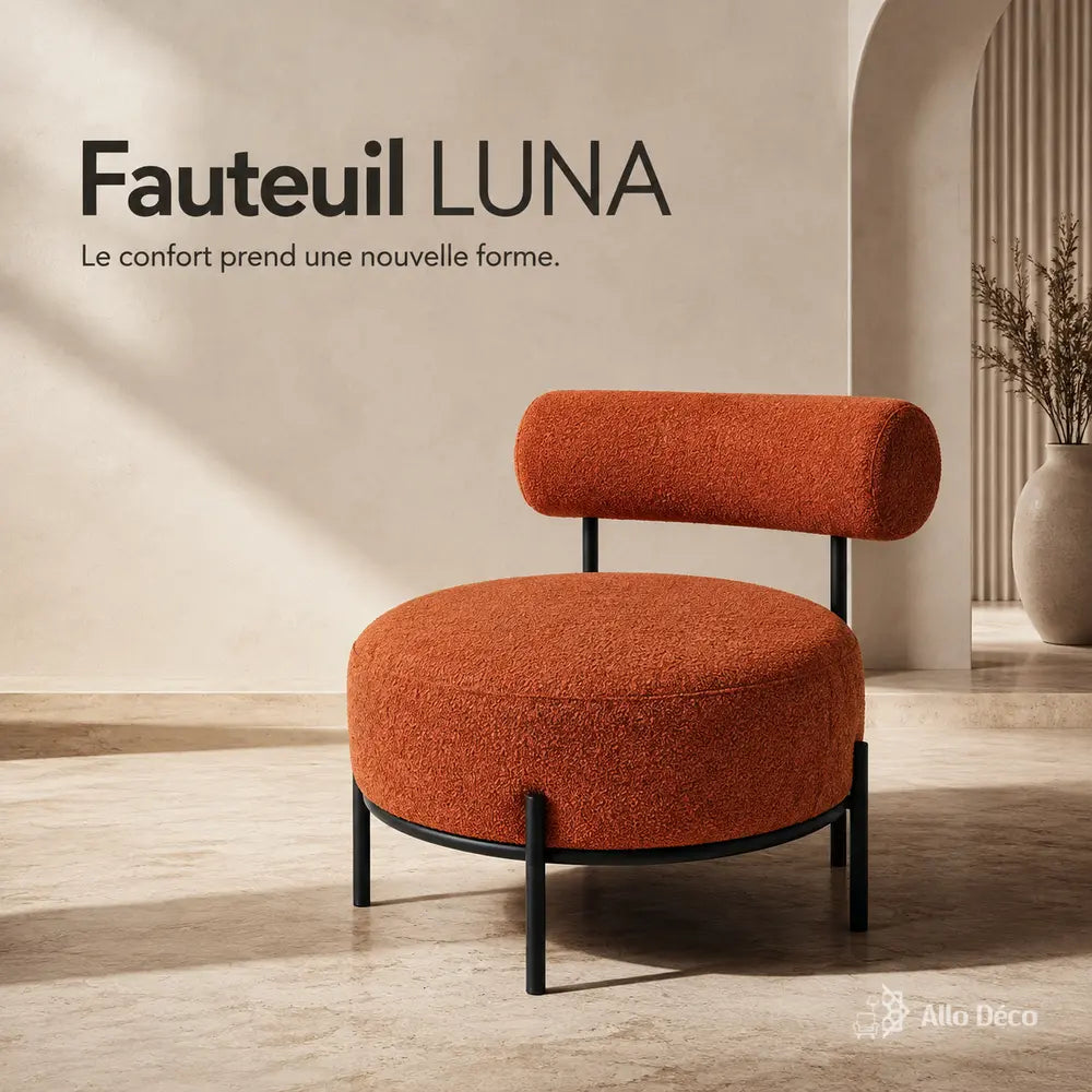 Fauteuil LUNA Allodeco – Design Rond Sans Accoudoirs