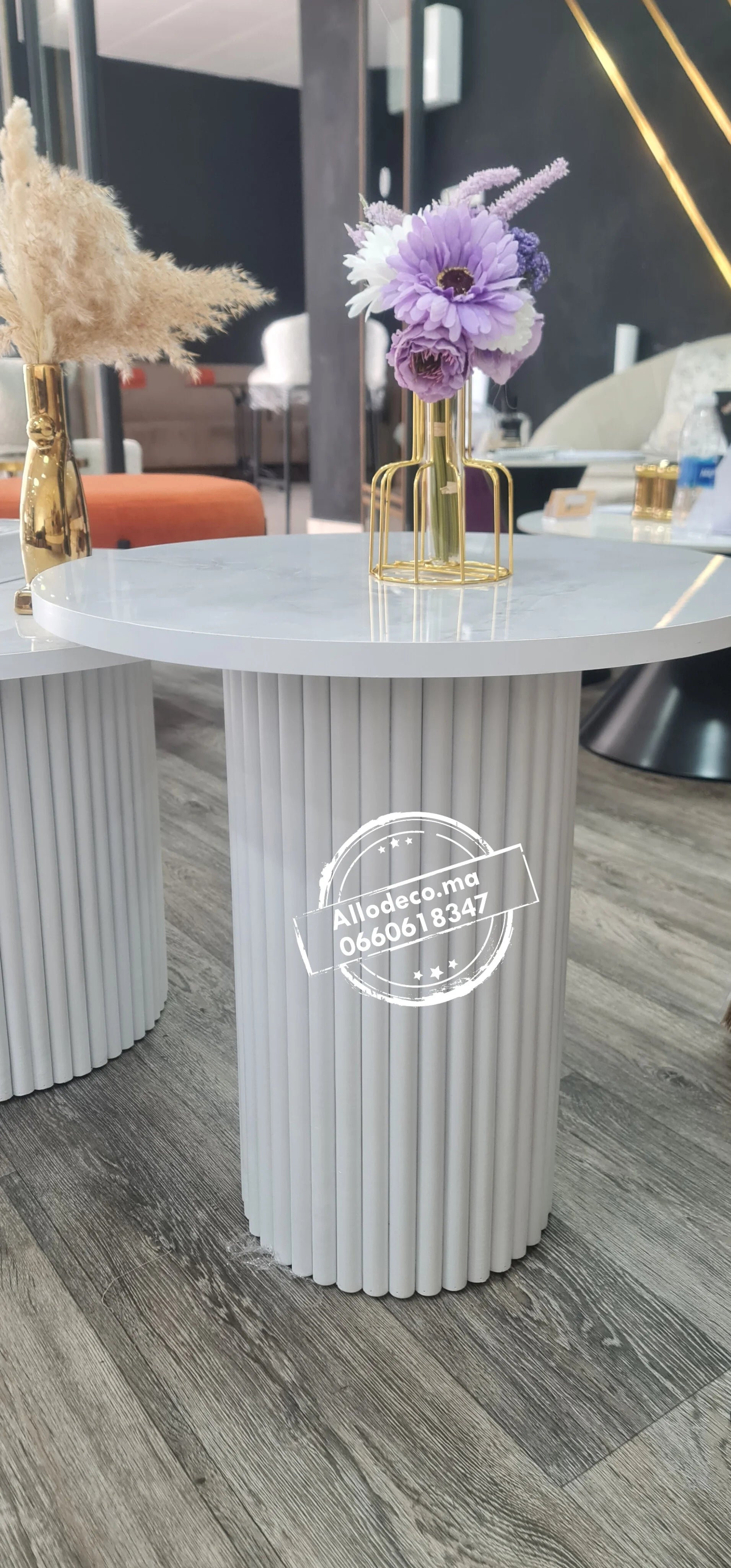 Tables basses NARDO Blanc – Duo lumineux & design épuré
