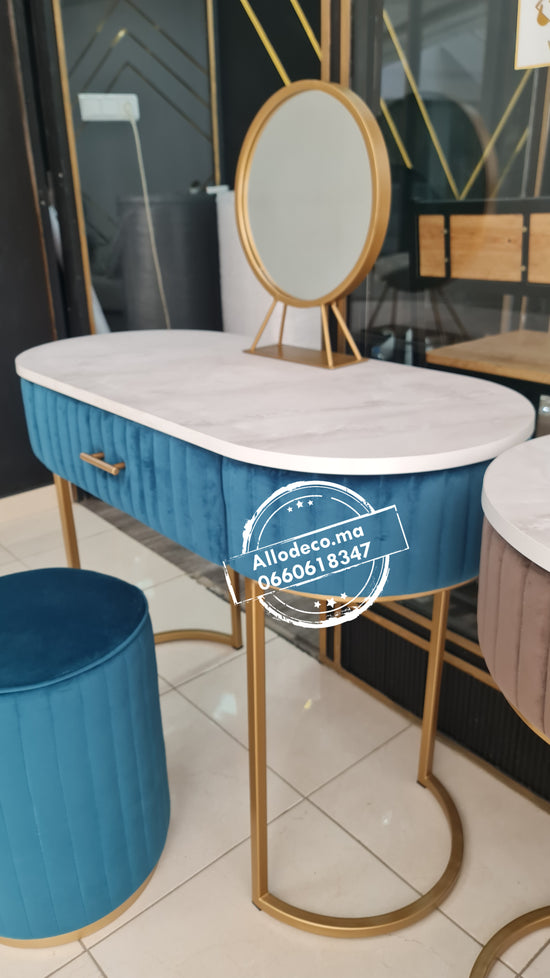 Pack Coiffeuse + Tabouret + Miroir Maroc