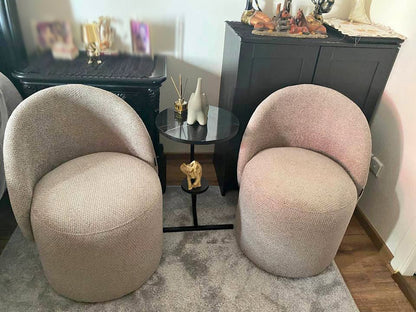 Chaise Fauteuil TOMA de luxe avec dossier Minimaliste pour Pour coiffeuse - salle d'attente - salon - évènement - loges Festival etc - accueil...