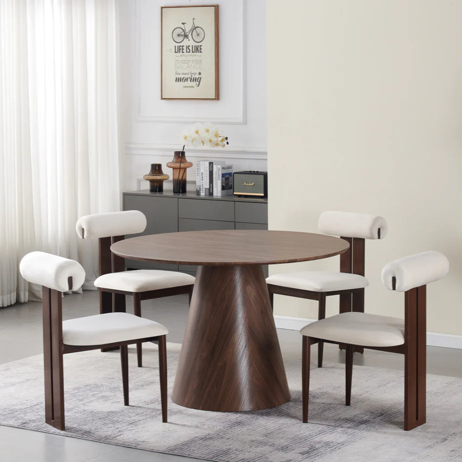 Table à Manger PYRAMID ATLAS – Bois massif  Plaqué Noyer