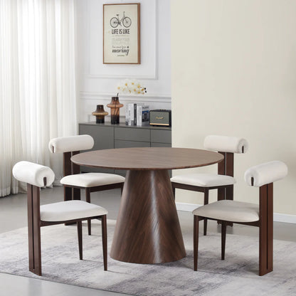 Table à Manger PYRAMID ATLAS – Bois massif  Plaqué Noyer