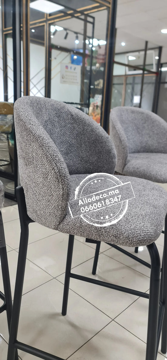Tabouret de bar TUSSMAN Allodeco – Velours & confort premium