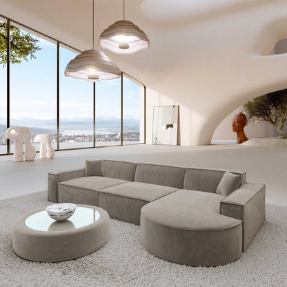 Canapé d’angle VERRANO Forme L – Courbes élégantes & confort absolu