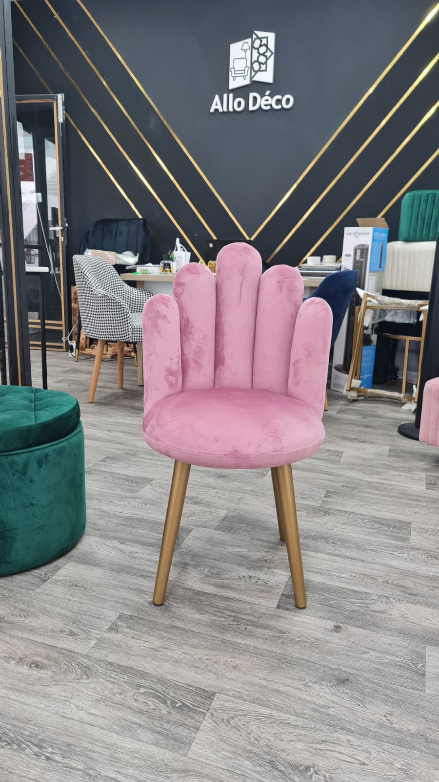 Chaise CHICO – Velours enveloppant, idéale pour coiffeuse