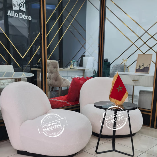 Fauteuil Pacha Bouclette - Allodeco Maroc