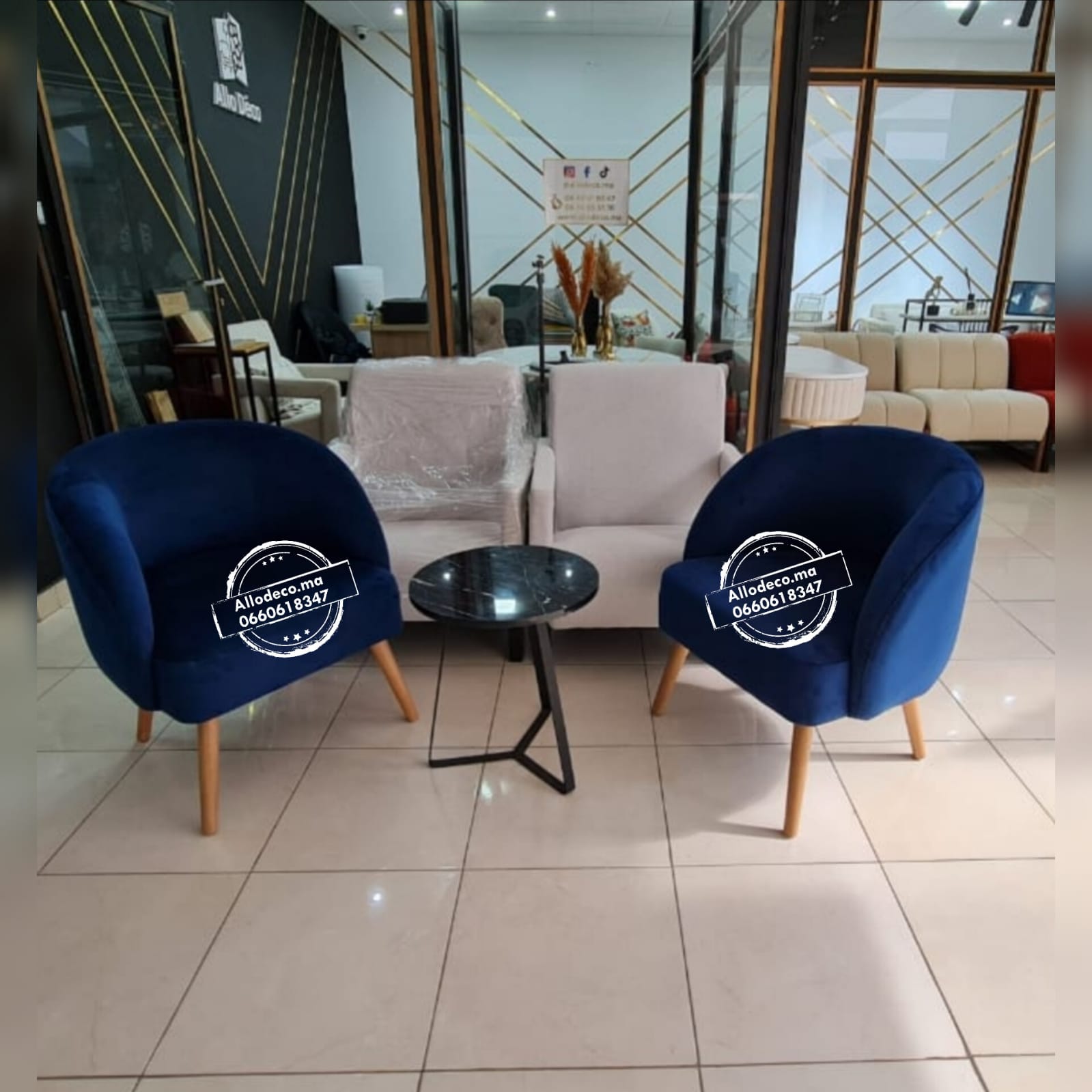 Fauteuil Mylo Bouclette  - Moderne allodeco