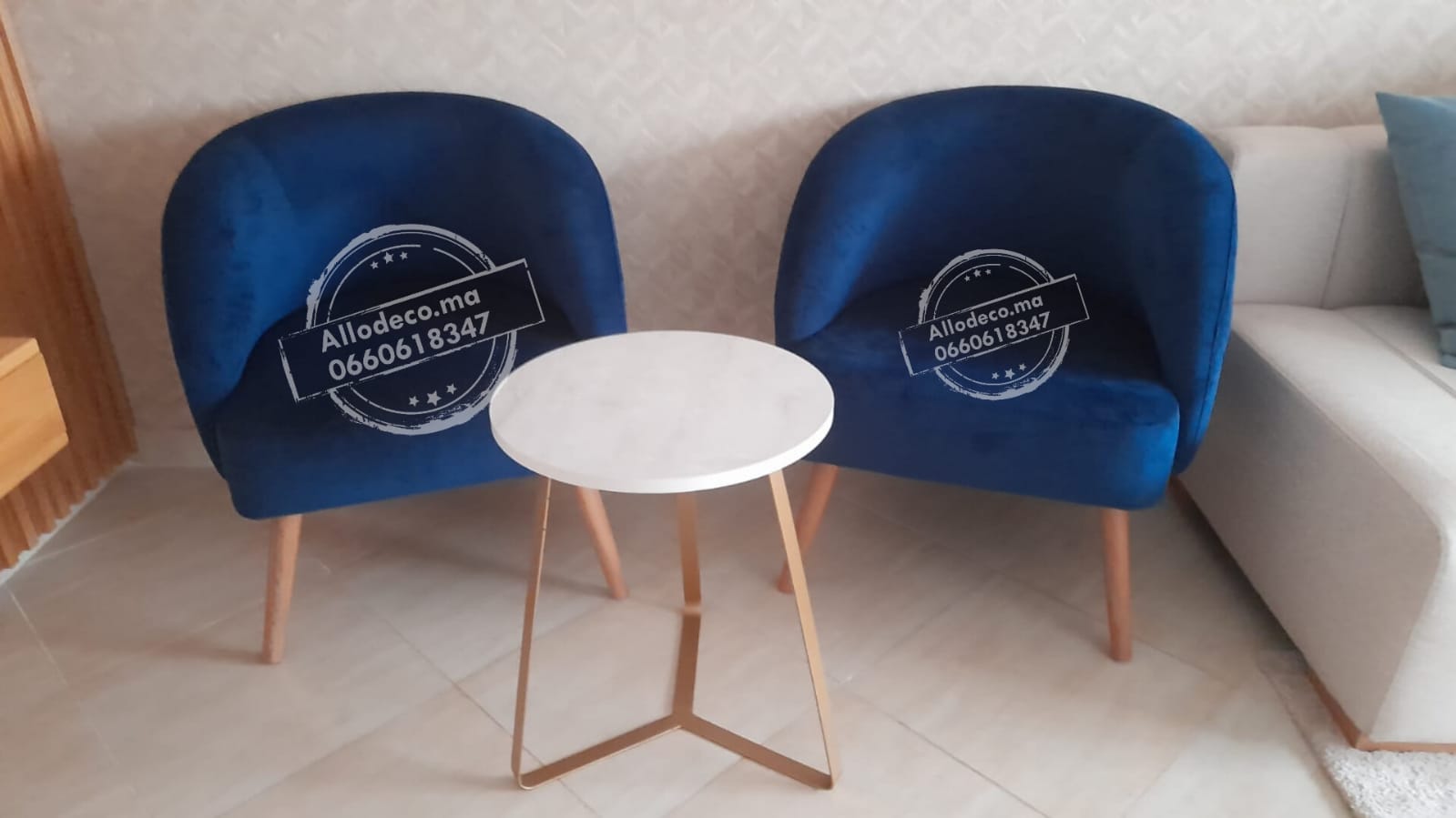 Fauteuil Mylo Bouclette  - Moderne allodeco