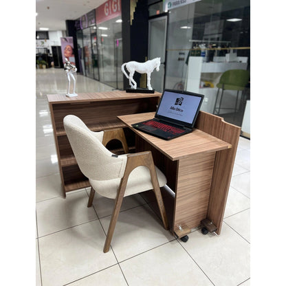 Bureau Magic & Console Moderne – Meuble Multifonction Gain de Place avec Rangement
