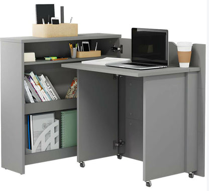Bureau Magic & Console Moderne – Meuble Multifonction Gain de Place avec Rangement