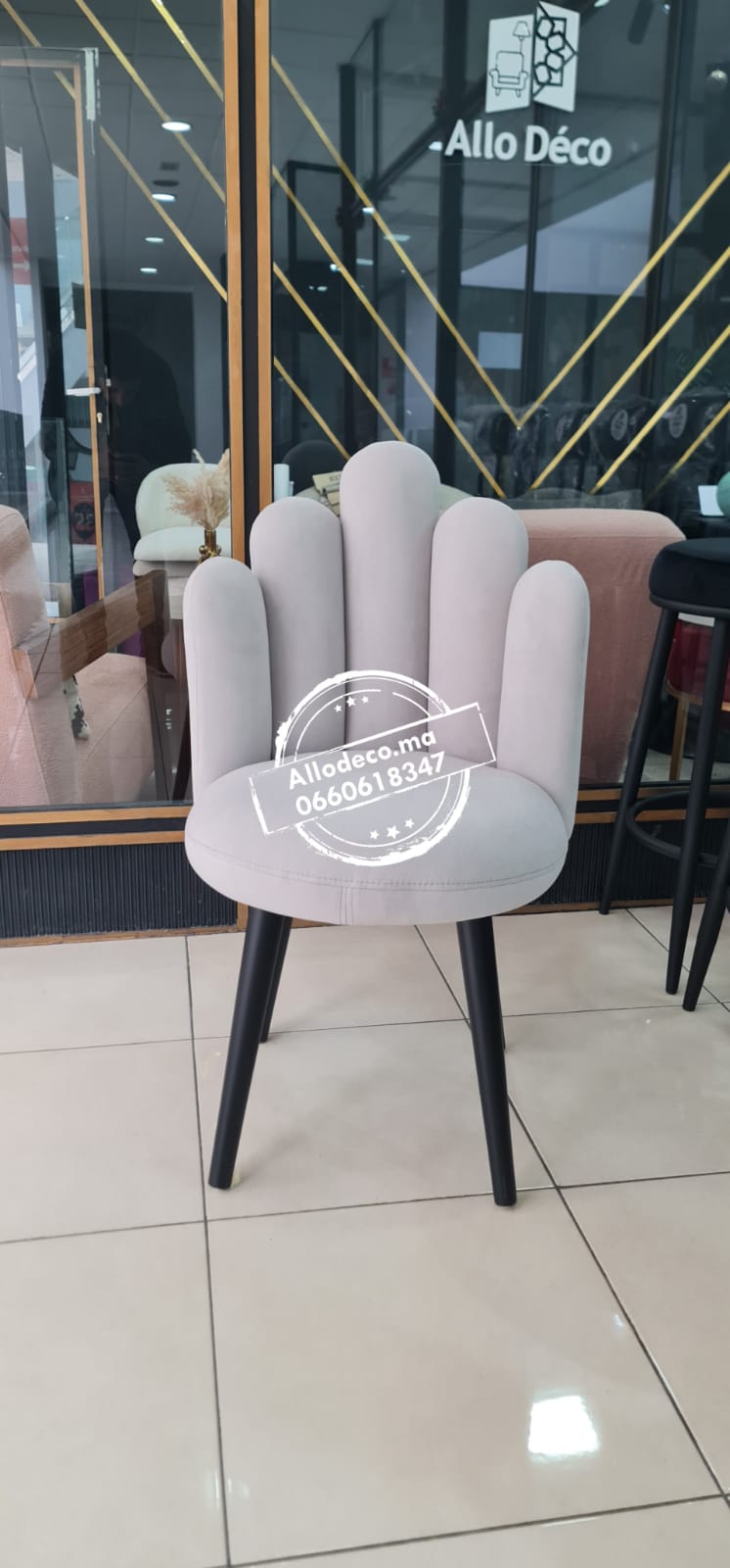 Chaise CHICO – Velours enveloppant, idéale pour coiffeuse