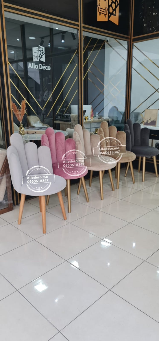 Chaise CHICO – Velours enveloppant, idéale pour coiffeuse