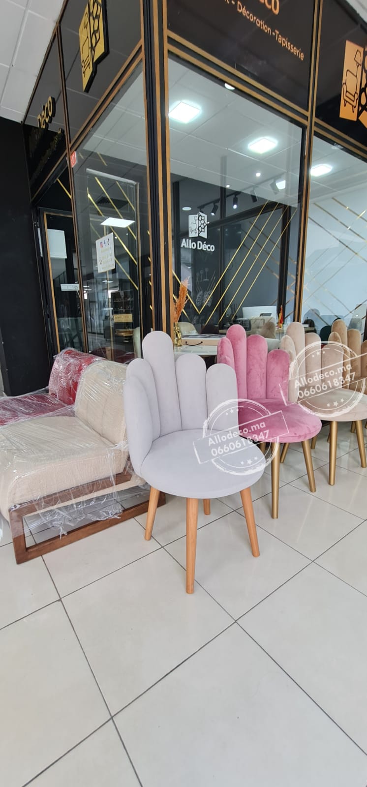 Chaise CHICO – Velours enveloppant, idéale pour coiffeuse