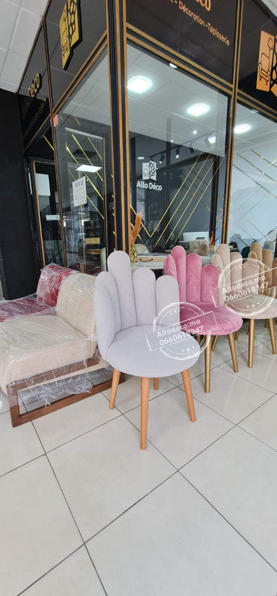 Chaise CHICO – Velours enveloppant, idéale pour coiffeuse