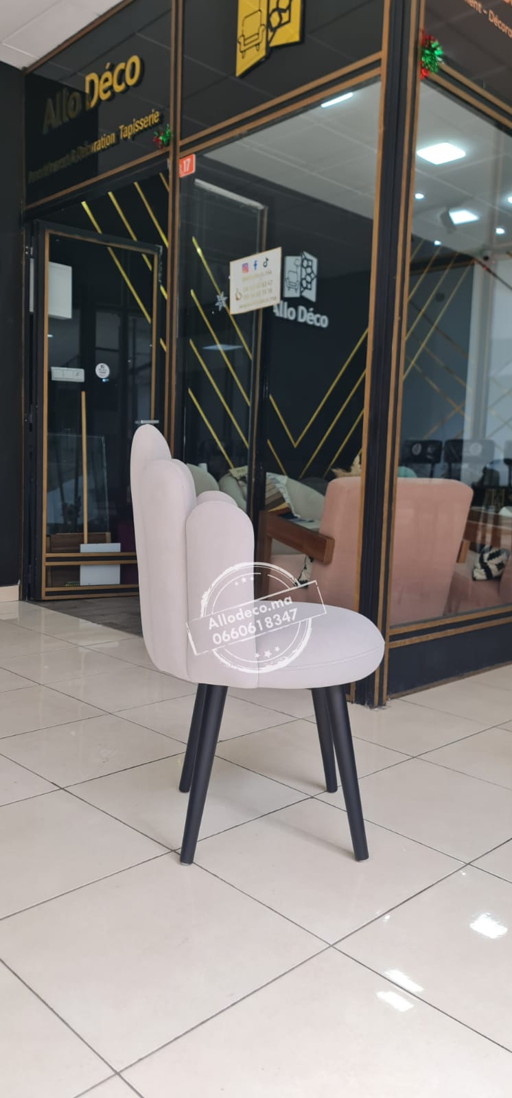 Chaise CHICO – Velours enveloppant, idéale pour coiffeuse