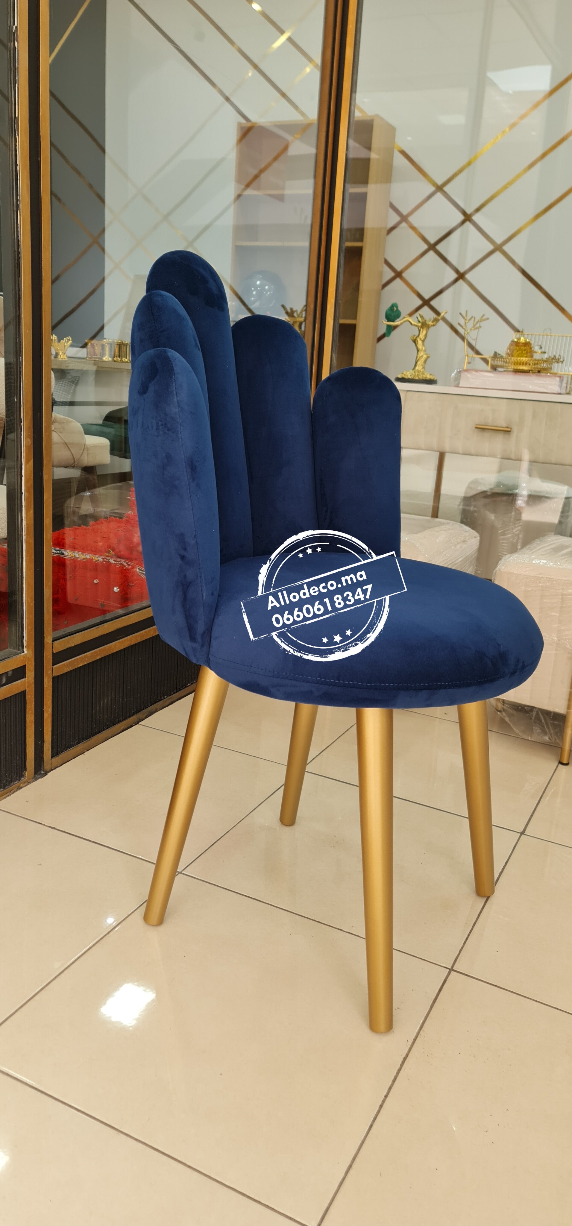 Chaise CHICO – Velours enveloppant, idéale pour coiffeuse