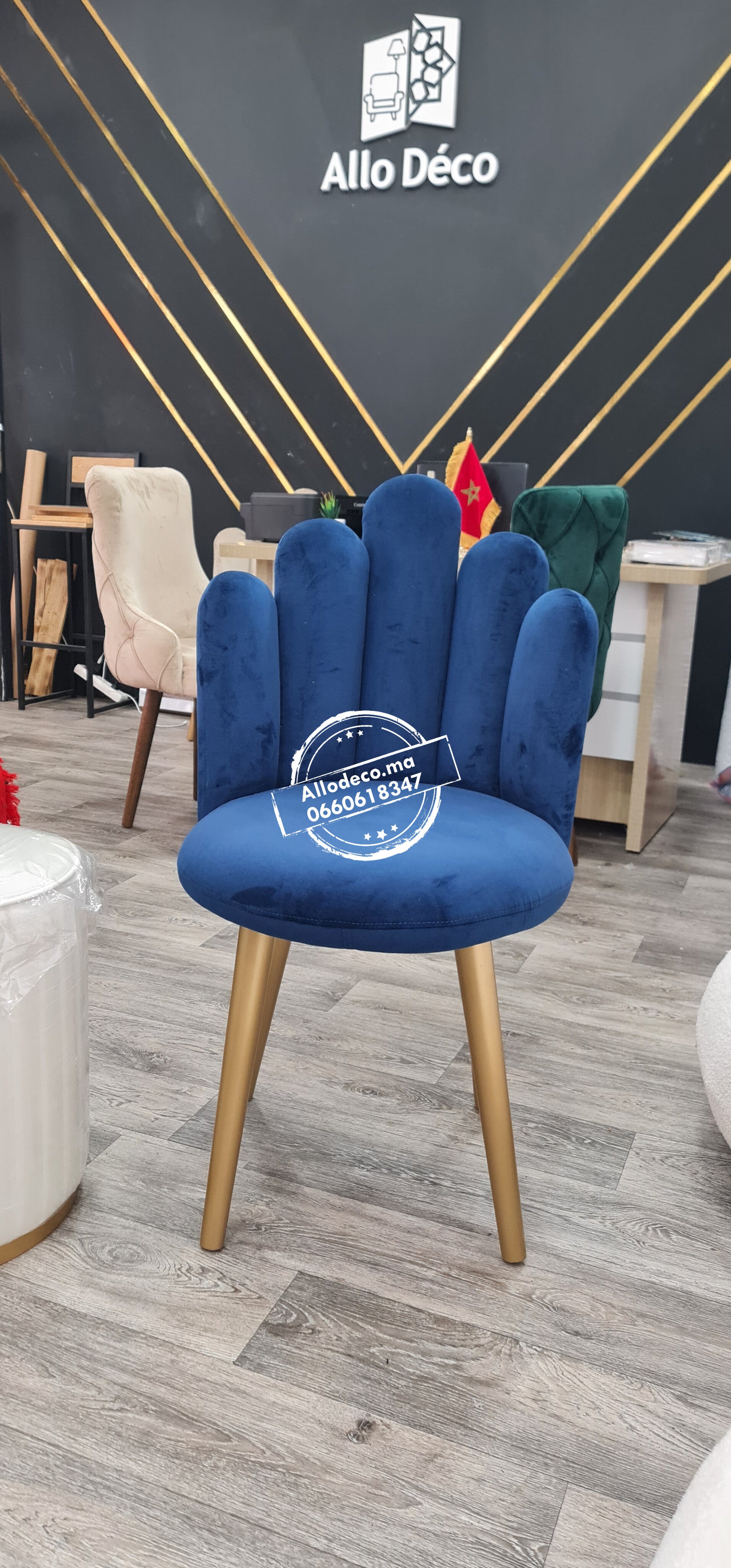 Chaise CHICO – Velours enveloppant, idéale pour coiffeuse