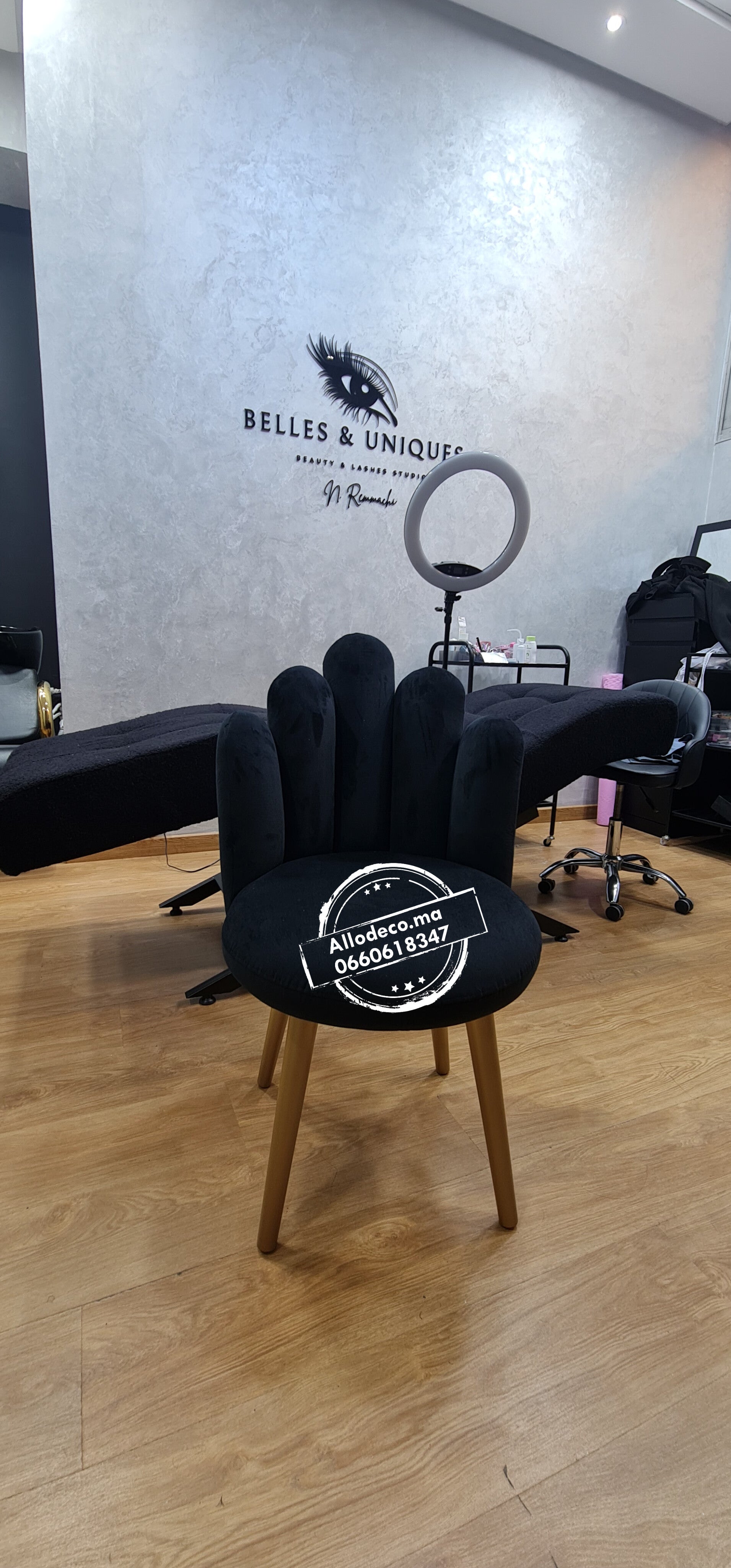 Chaise CHICO – Velours enveloppant, idéale pour coiffeuse