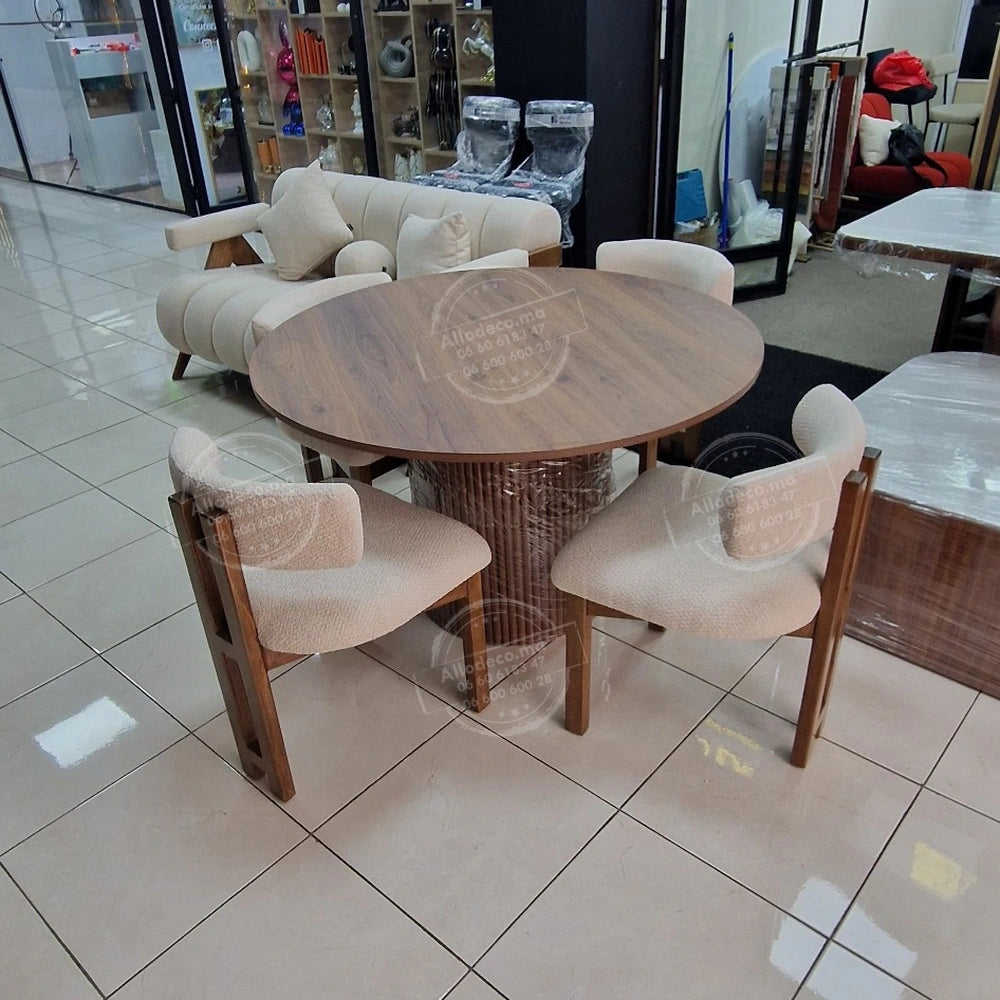 Chaise DALLAS Allodeco – Élégance & confort en bois de hêtre