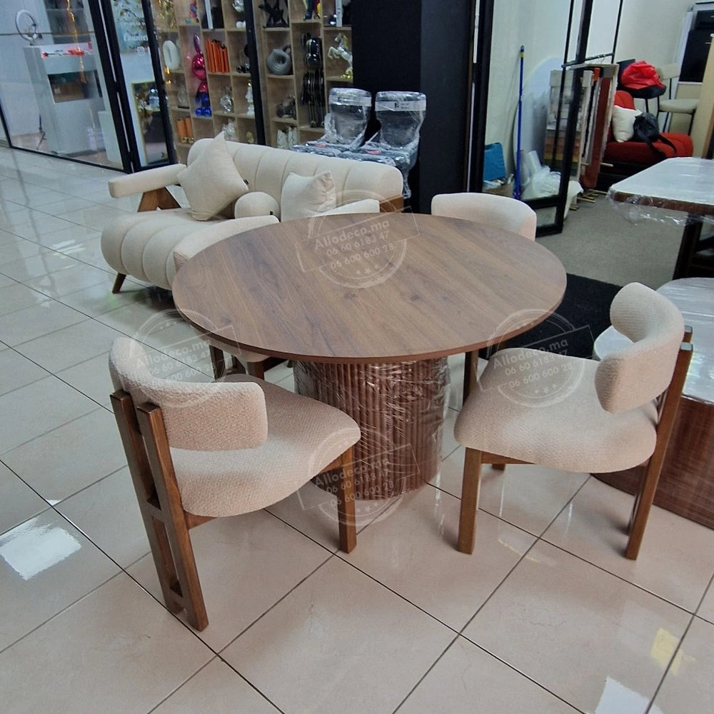 Chaise DALLAS Allodeco – Élégance & confort en bois de hêtre