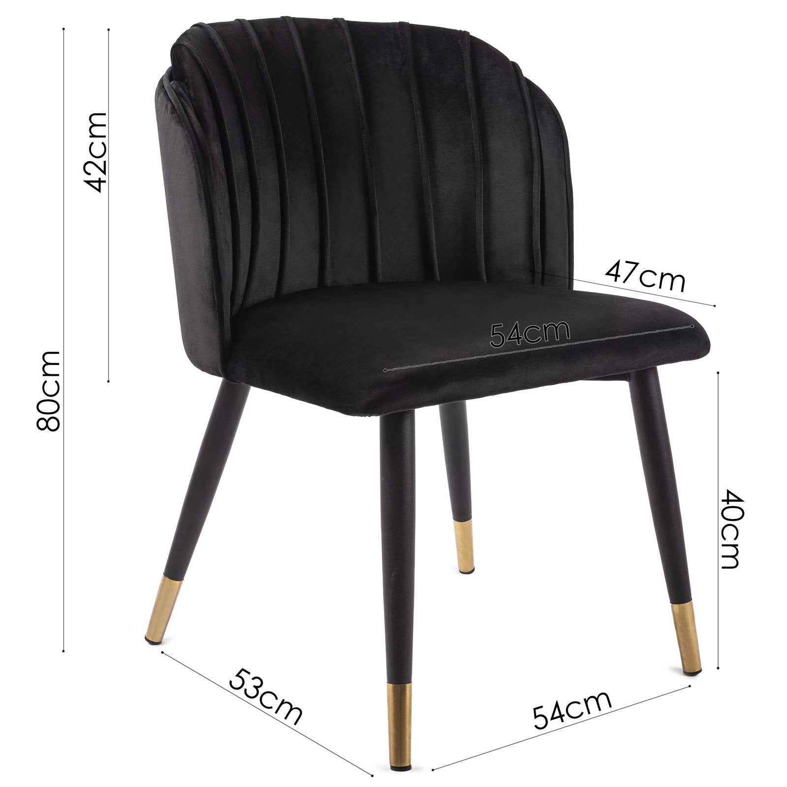Chaise VITALY – Design glamour & confort en velours signé Allodeco