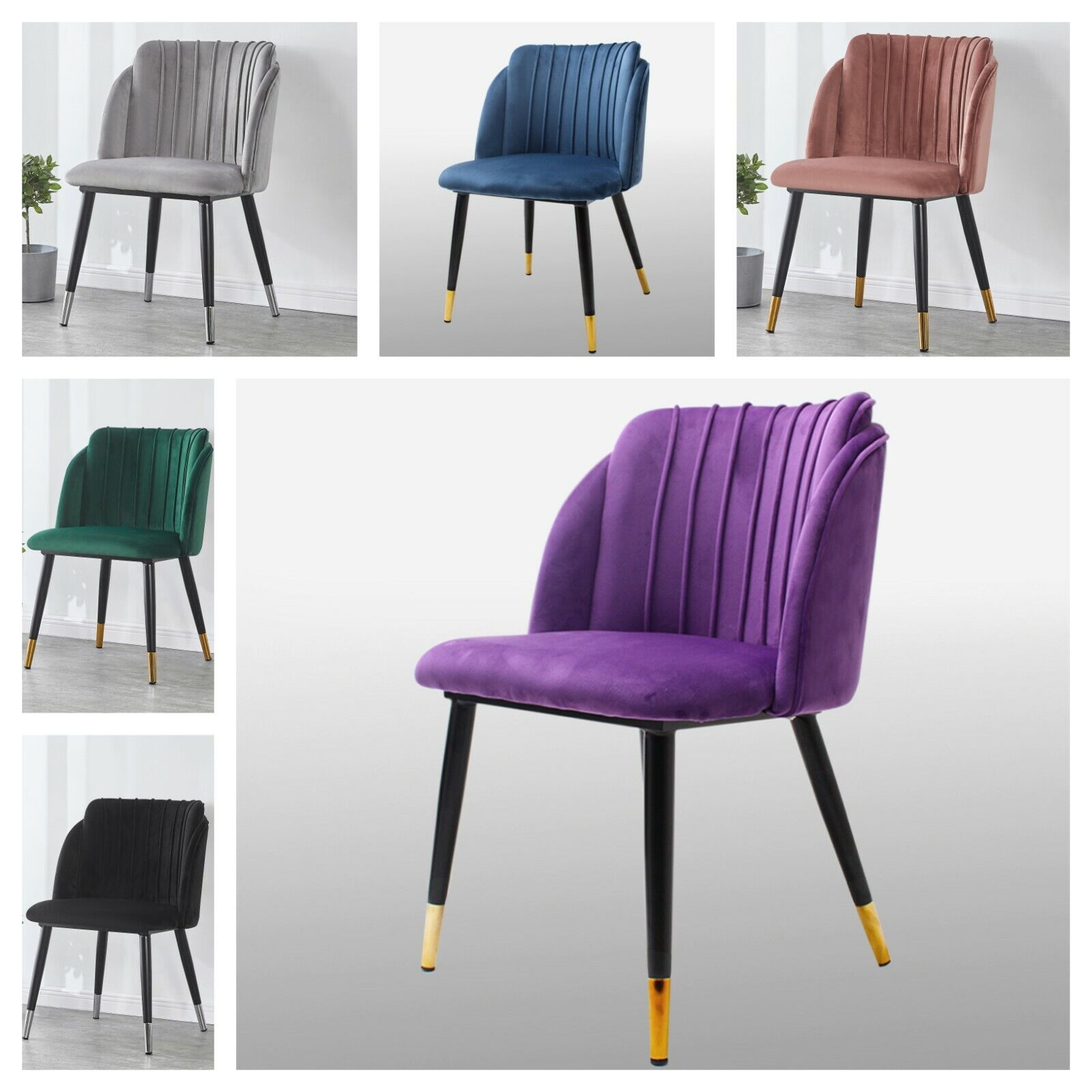 Chaise VITALY – Design glamour & confort en velours signé Allodeco
