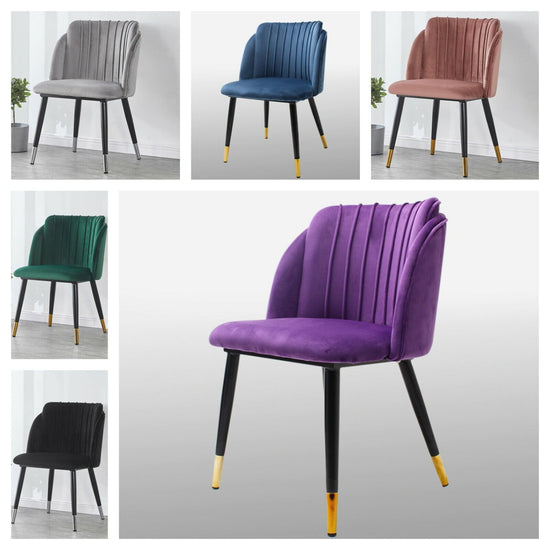 Chaise VITALY – Design glamour & confort en velours signé Allodeco