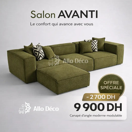Salon AVANTI – Canapé d’angle moderne modulable (sur commande)