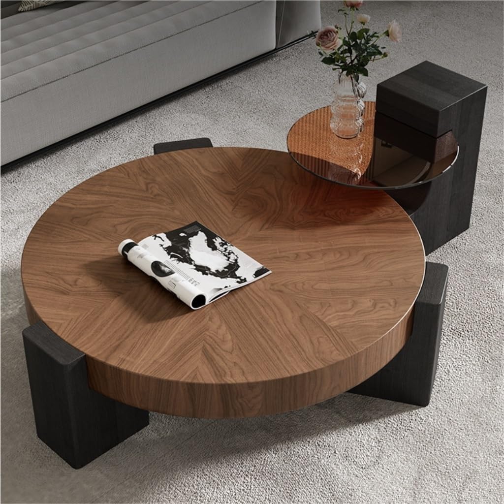 Table Basse CRISTINA Noyer – Élégance Naturelle