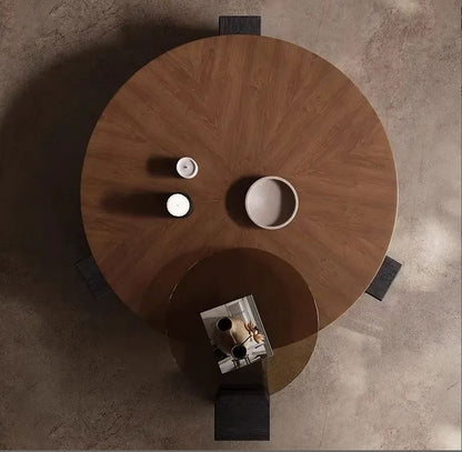 Table Basse CRISTINA Noyer – Élégance Naturelle