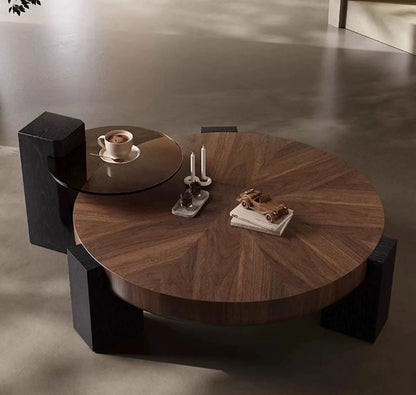 Table Basse CRISTINA Noyer – Élégance Naturelle