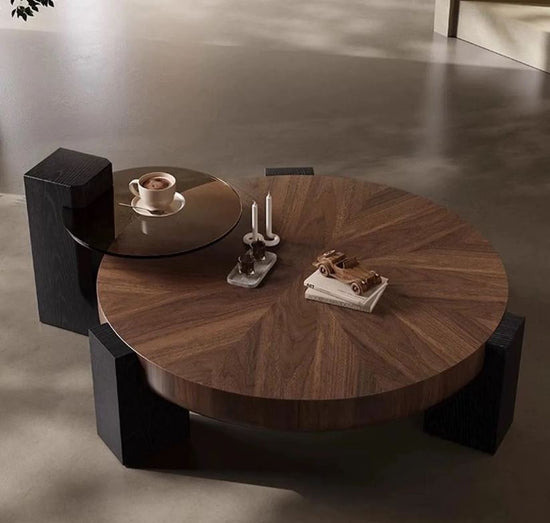 Table Basse CRISTINA Noyer – Élégance Naturelle