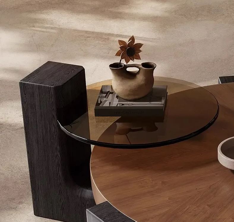 Table Basse CRISTINA Noyer – Élégance Naturelle