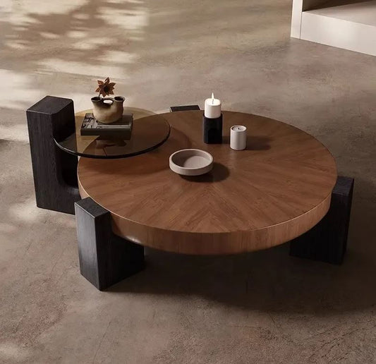 Table Basse CRISTINA Noyer – Élégance Naturelle