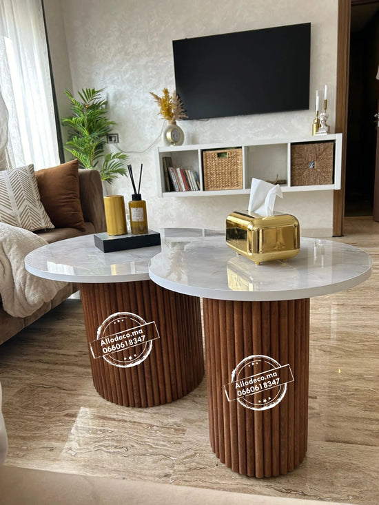 Tables basses NARDO – Duo design en bardage bois