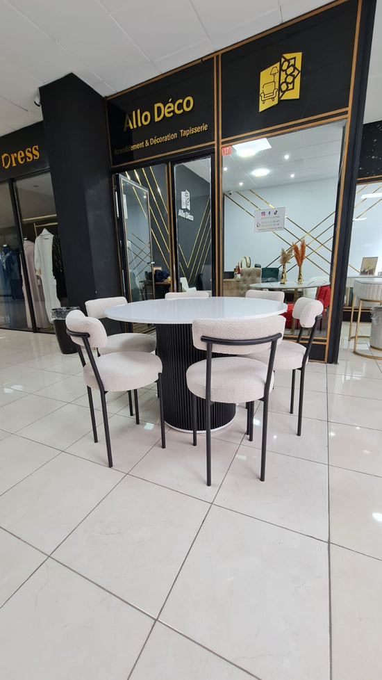Table à manger DIVANO Socle Noir - chaises table à manger Maroc