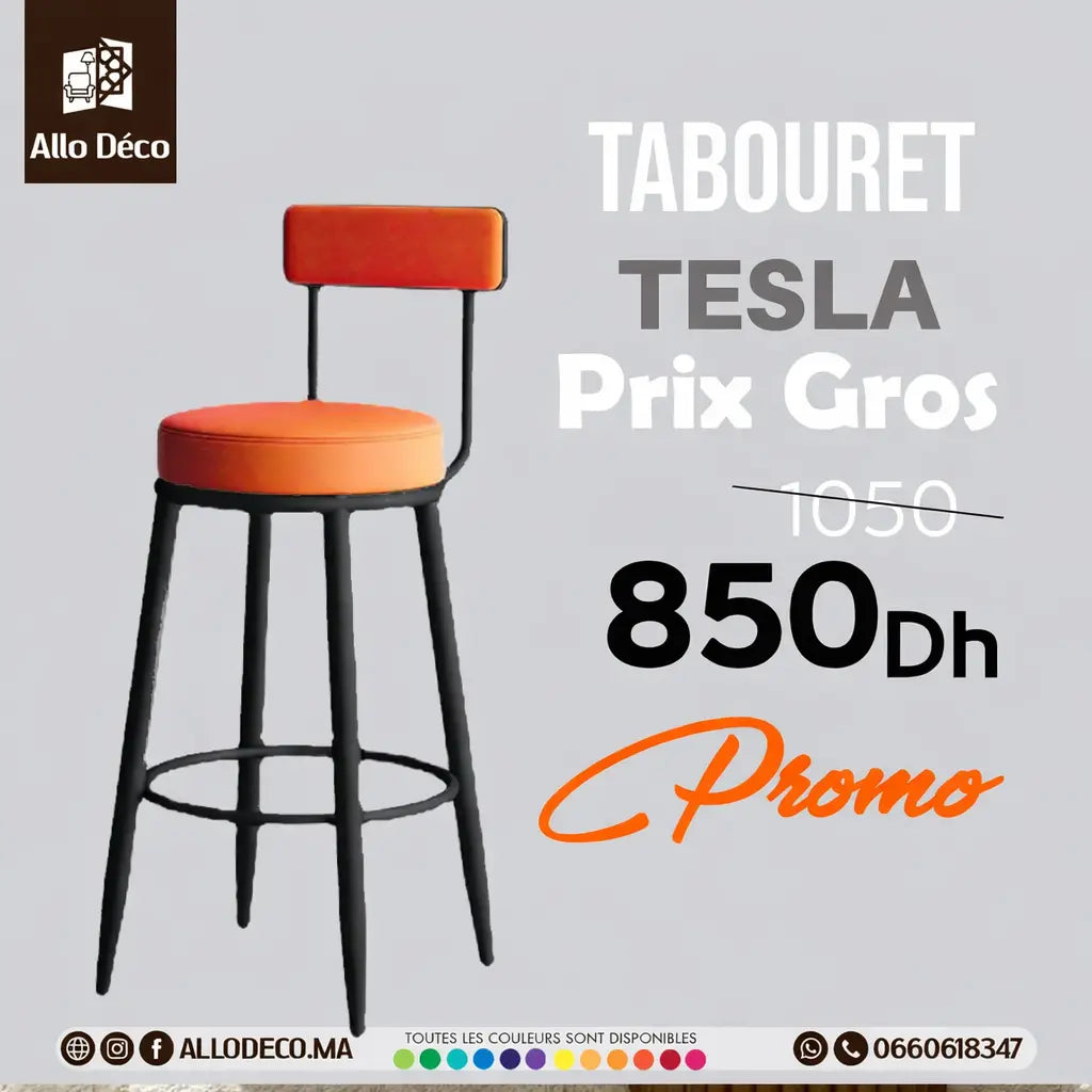 Chaise haute - Tabouret  Bar TESLA