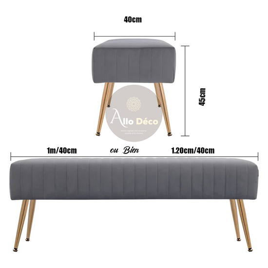 banquette Pouf rembourré Chic RIVA