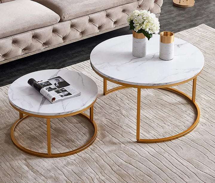 pack les soeurs - Tables gigogne effect marbre